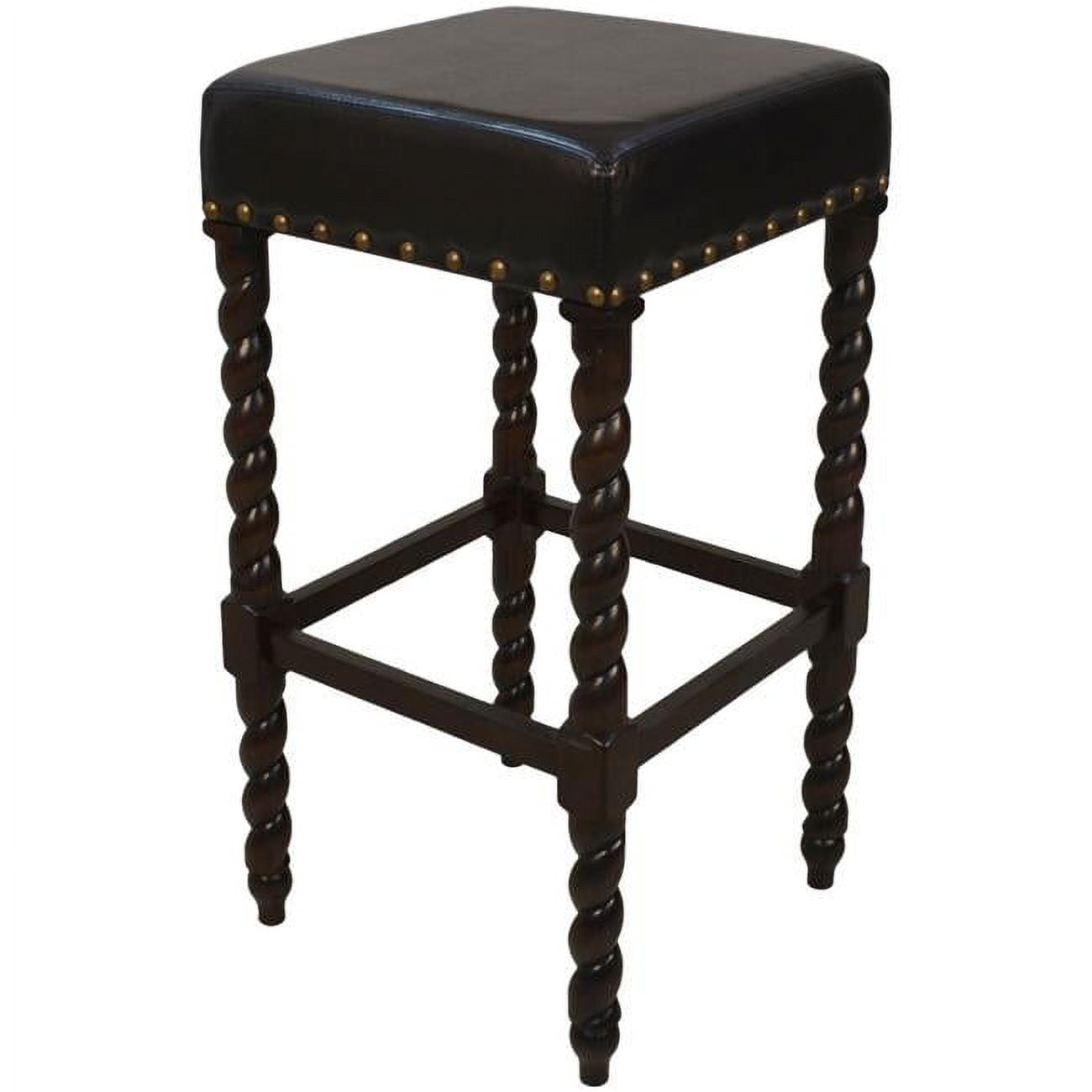 Picture of Carolina Cottage 3664-ESPBR 30 in. Remick Bar Stool&#44; Espresso & Brown Leatherette