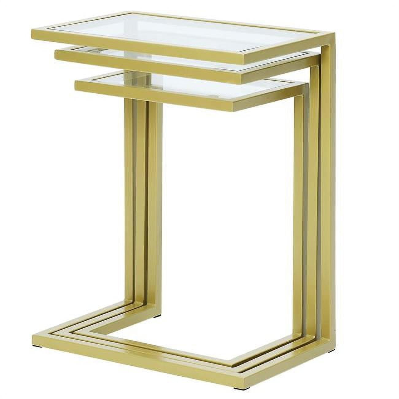 Addison Nesting Table Set - Gold - 23.5 x 18 x 12 in.