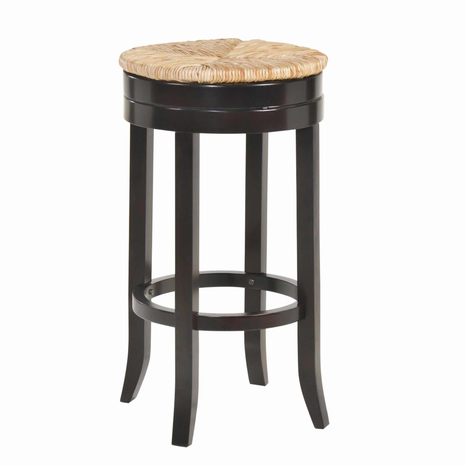 30 in. Irving Swivel Rush Seat Bar Stool, Espresso