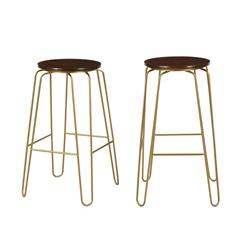 Picture of Carolina HT5002-29ELMGLD 29 in. Ethan Stool&#44; Elm & Gold - Set of 2