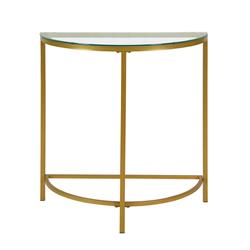 Fenice Half Round Console, Gold