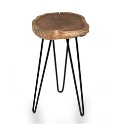 LE2226-BLK Seti Live Edge Accent Table Top, Black