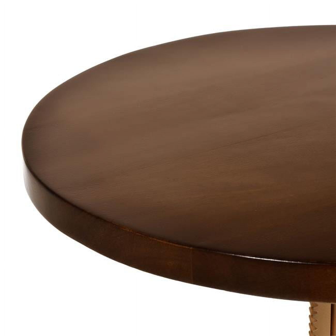 Regan Adjustable Crank Accent Table, Elm & Gold