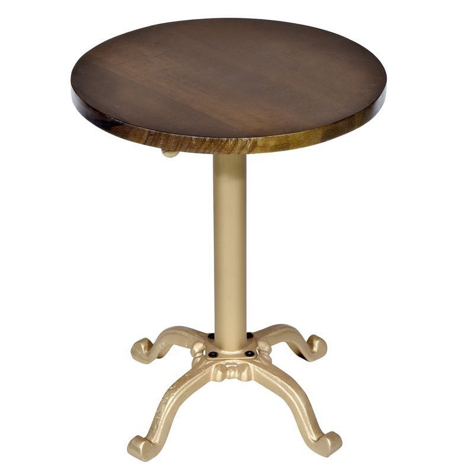 Elettra Adjustable Vintage Table, Elm & Gold