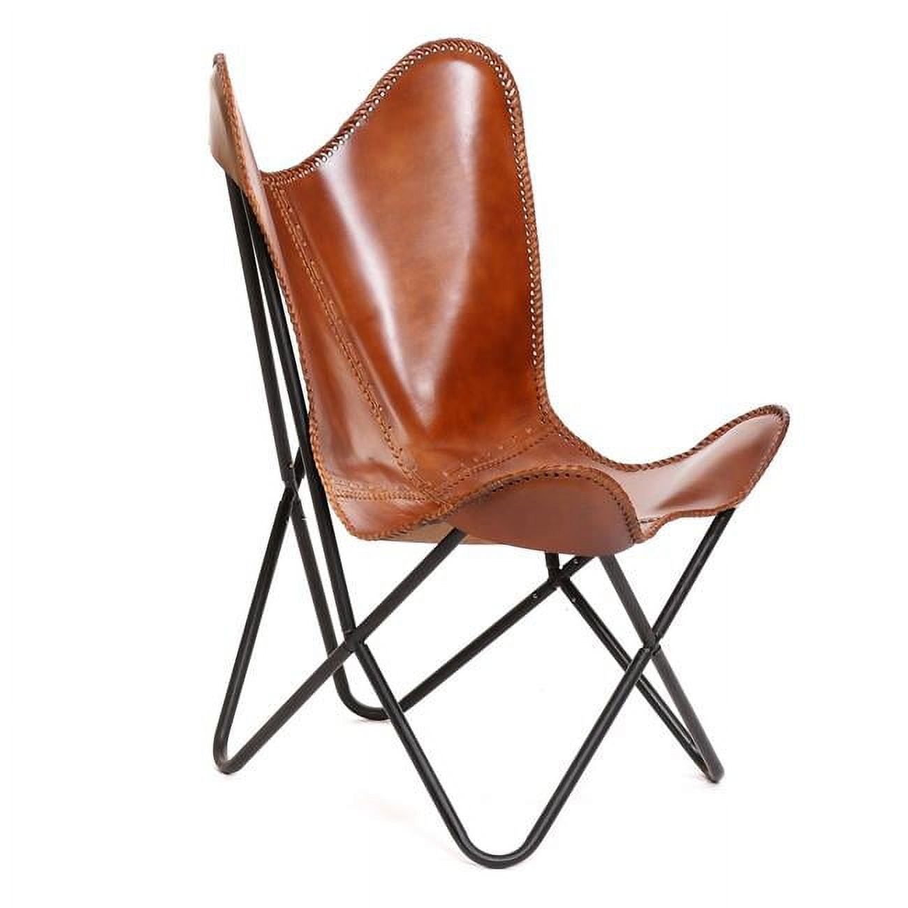 BC3134BLK Monroe Butterfly Chair44 Brown  Black