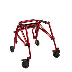 Picture of Ziggo KP520R Klip-Lightweight Posterior Rollator Walker & Gait Trainer 4 Wheel with Flip-up Seat for Toddlers&#44; Kids&#44; Teens&#44; Red - Small