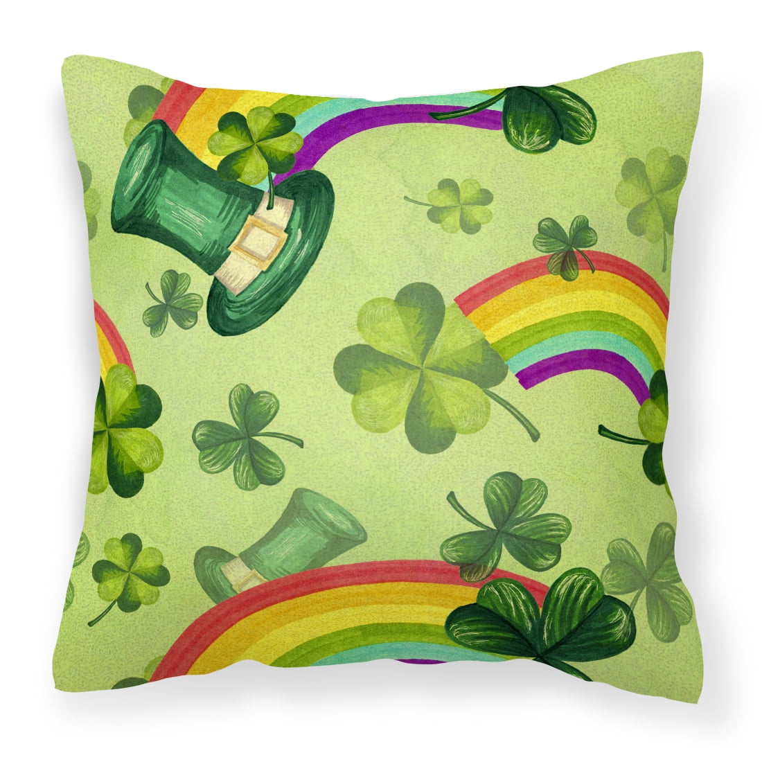 BB7560PW1818 Watercolor St Patricks Day Lucky Leprechan Fabric Decorative Pillow, 18 x 18 in.