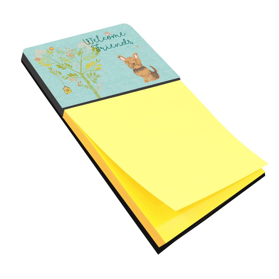 Welcome Friends Yorkie Sticky Note Holder