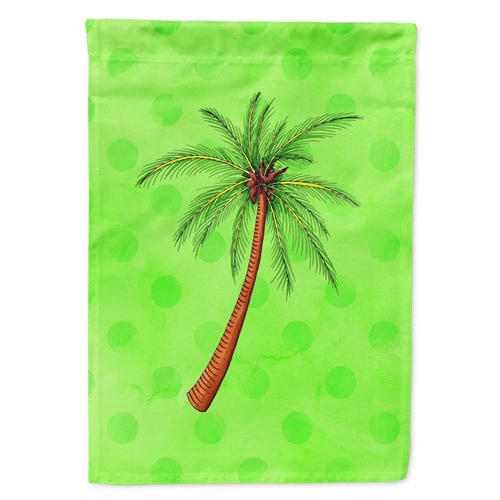 Palm Tree Green Polkadot Flag Canvas - House Size