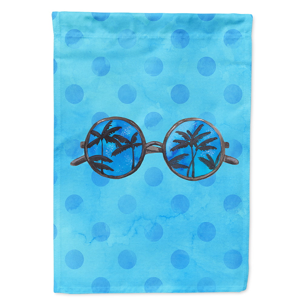 Sunglasses Blue Polkadot Flag Canvas - House Size