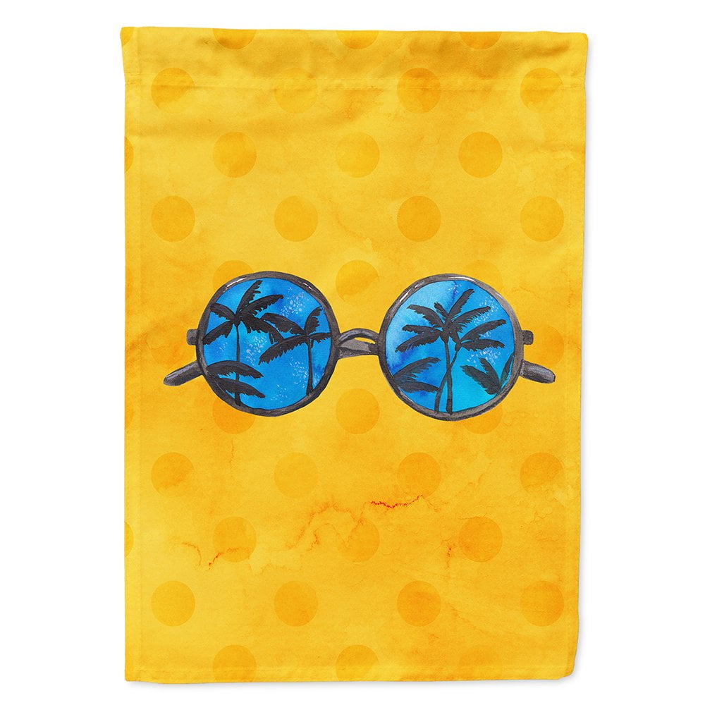 Sunglasses Yellow Polkadot Flag Canvas - House Size