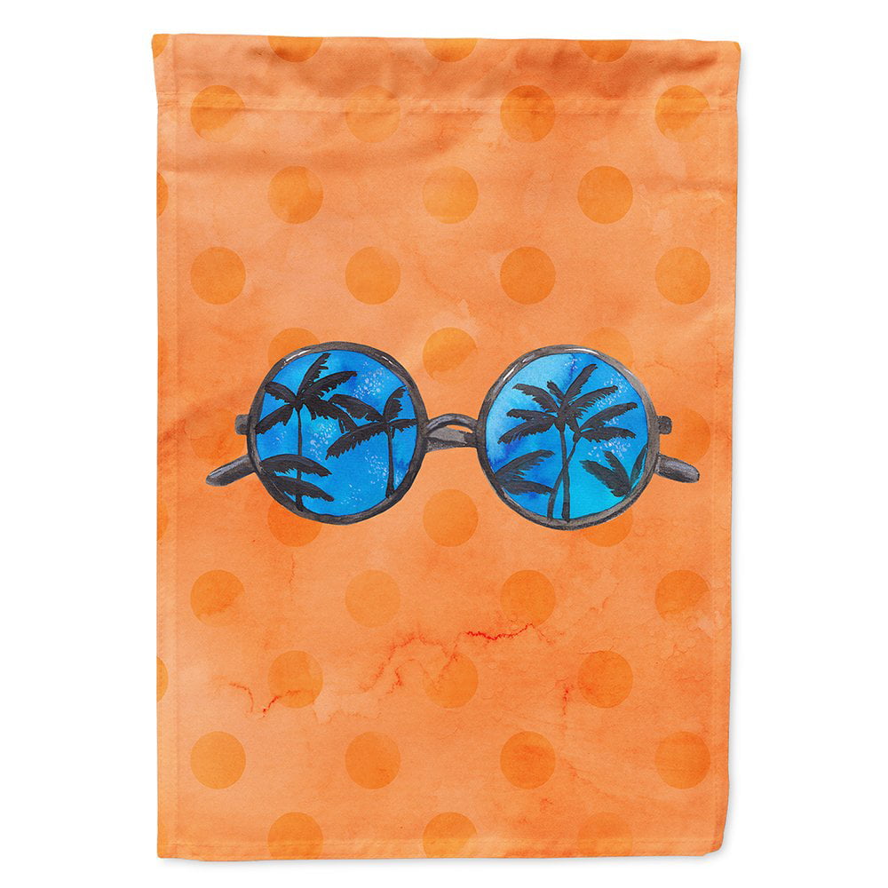Sunglasses Orange Polkadot Flag Canvas - House Size