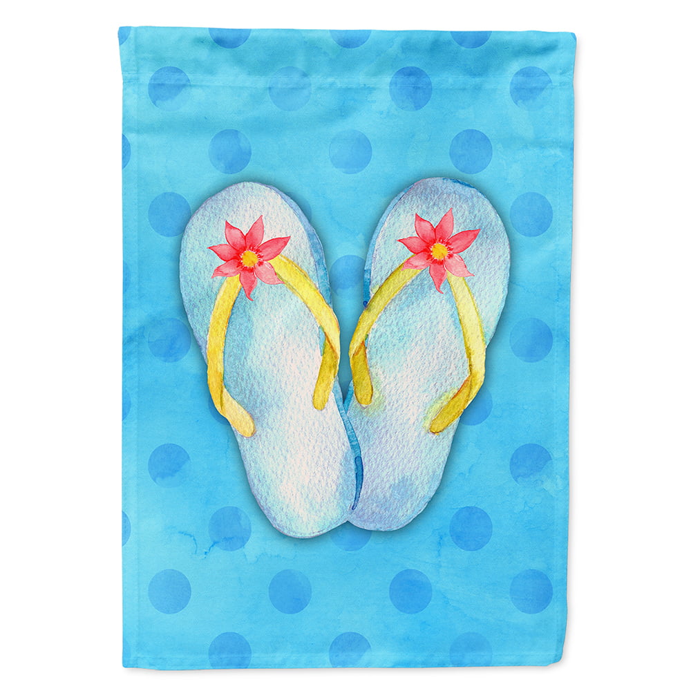 Flip Flops Blue Polkadot Flag Canvas, House Size