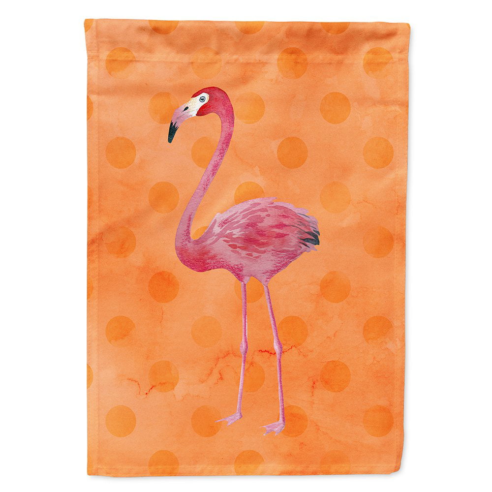 Flamingo Orange Polkadot Flag Canvas - House Size