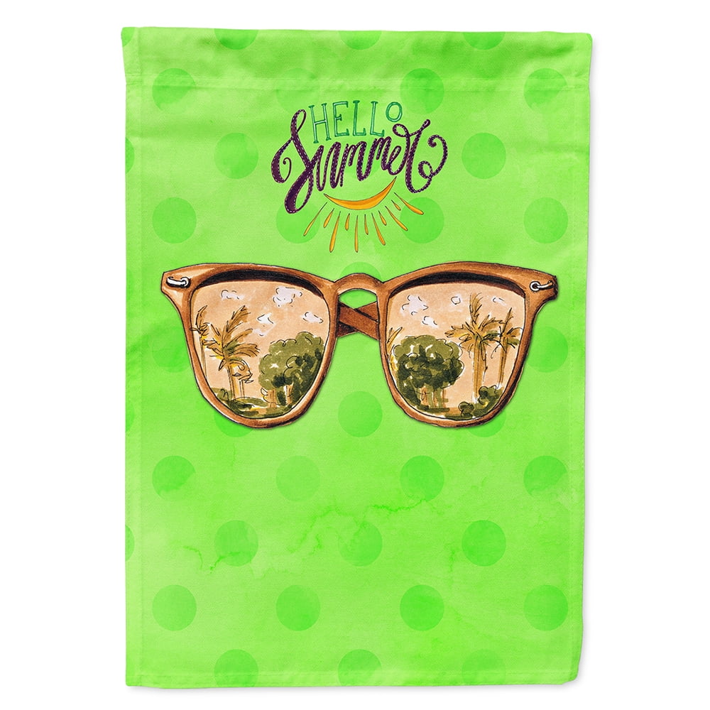 Beach Sunglasses Green Polkadot Flag Canvas - House Size