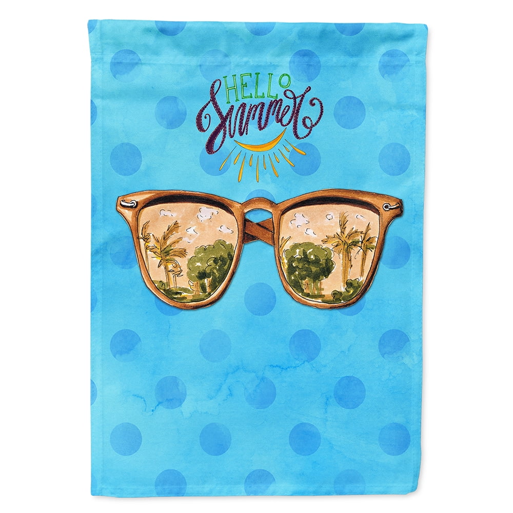 Beach Sunglasses Blue Polkadot Flag Canvas - House Size