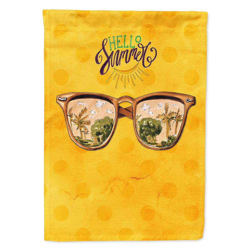 Beach Sunglasses Yellow Polkadot Flag Canvas - House Size