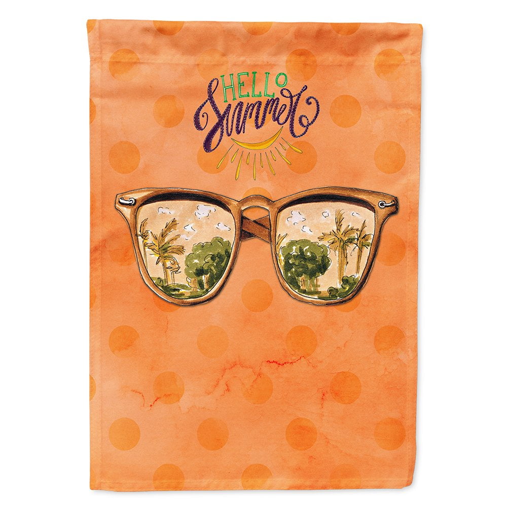 Beach Sunglasses Orange Polkadot Flag Canvas - House Size