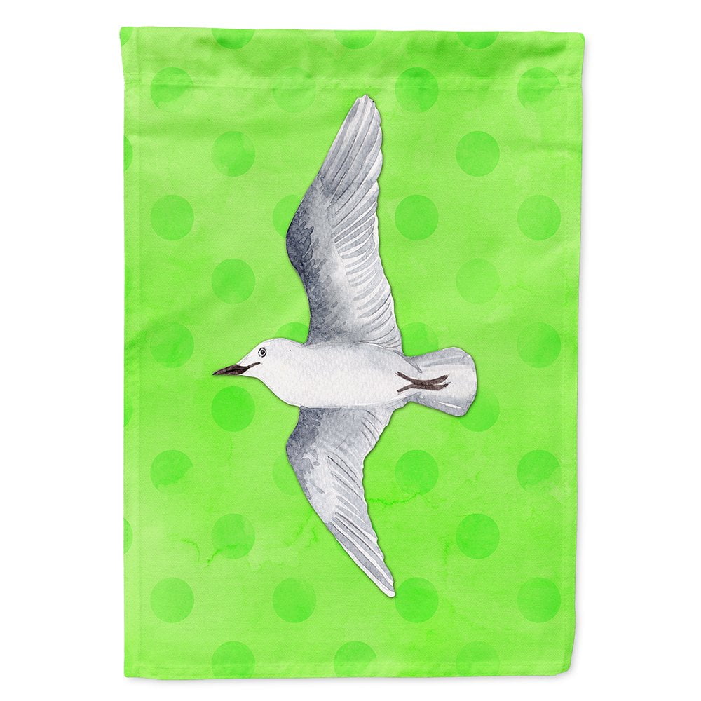 Sea Gull Green Polkadot Flag Canvas - House Size