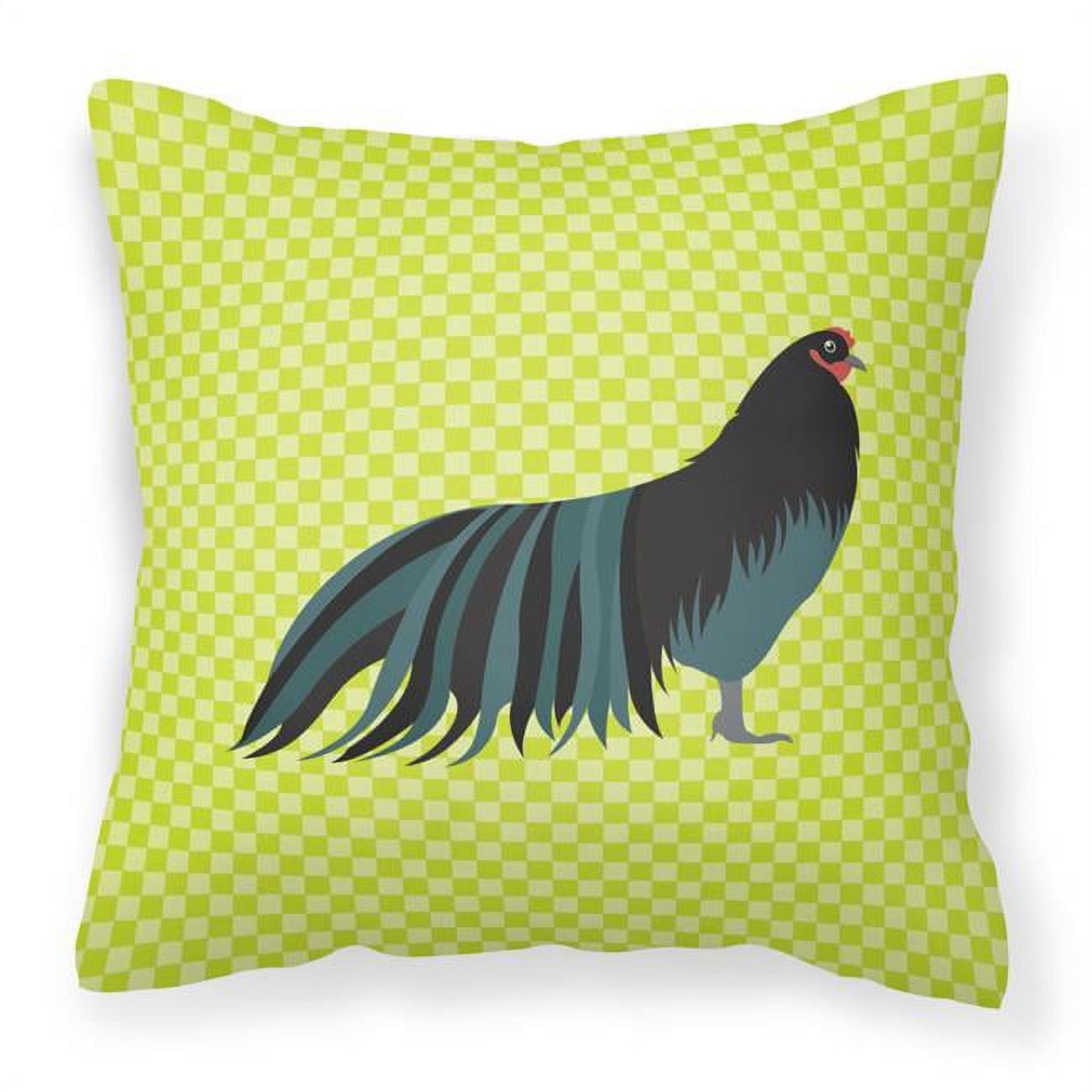 Sumatra Chicken Green Fabric Decorative Pillow - Green - 18 x 18 in.
