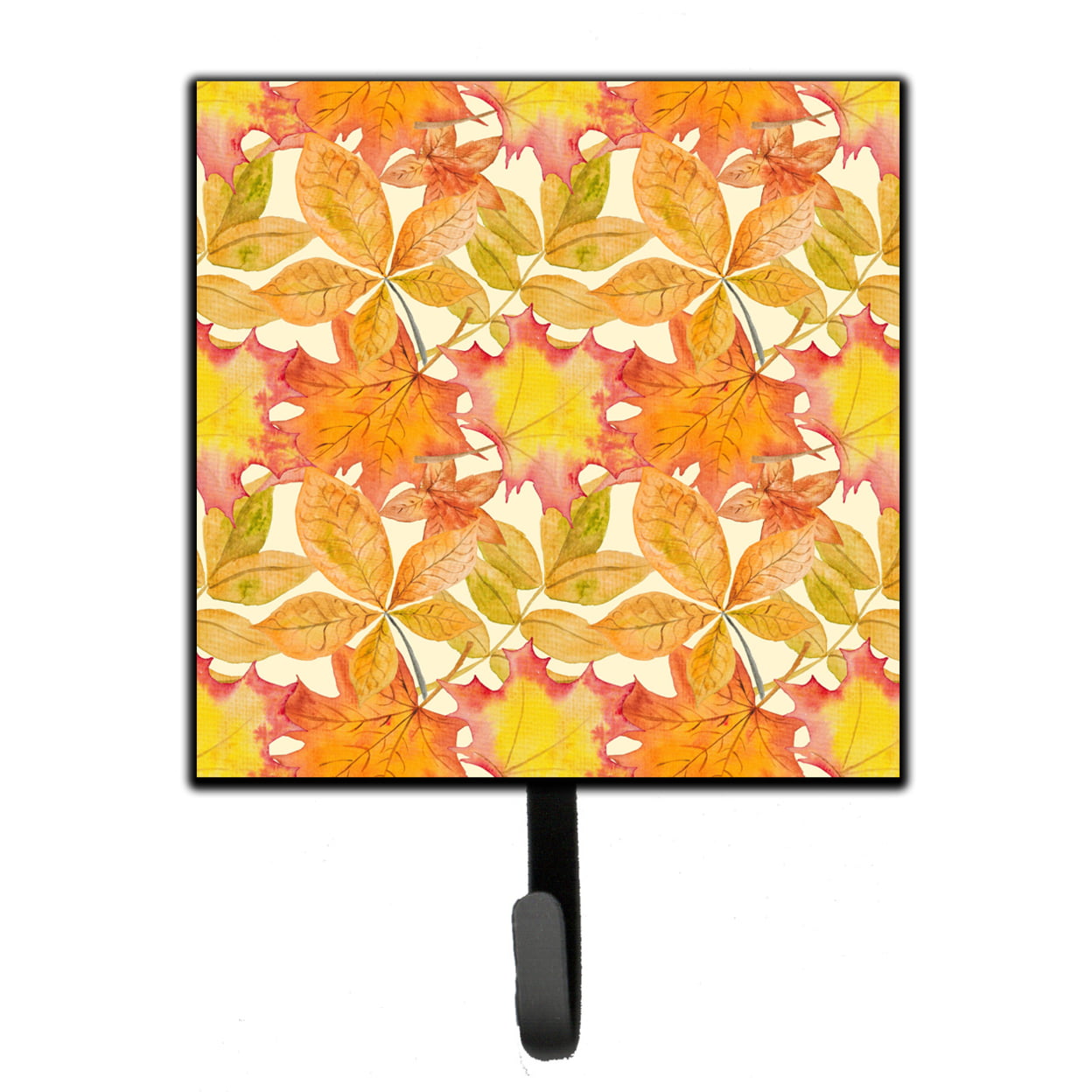 Fall Leaves Watercolor Leash or Key Holder - 4.25 x 1 x 7 in.