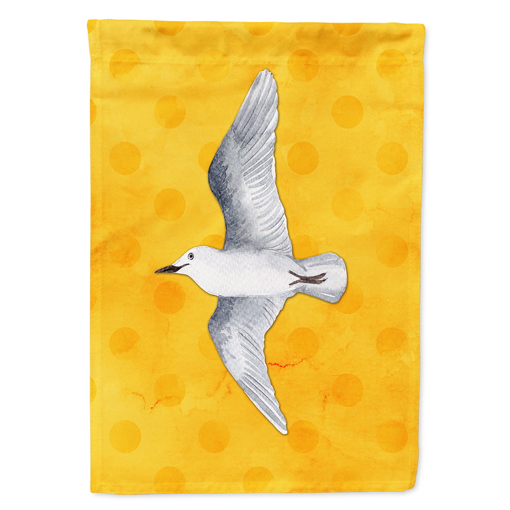Sea Gull Yellow Polkadot Flag Canvas, House Size