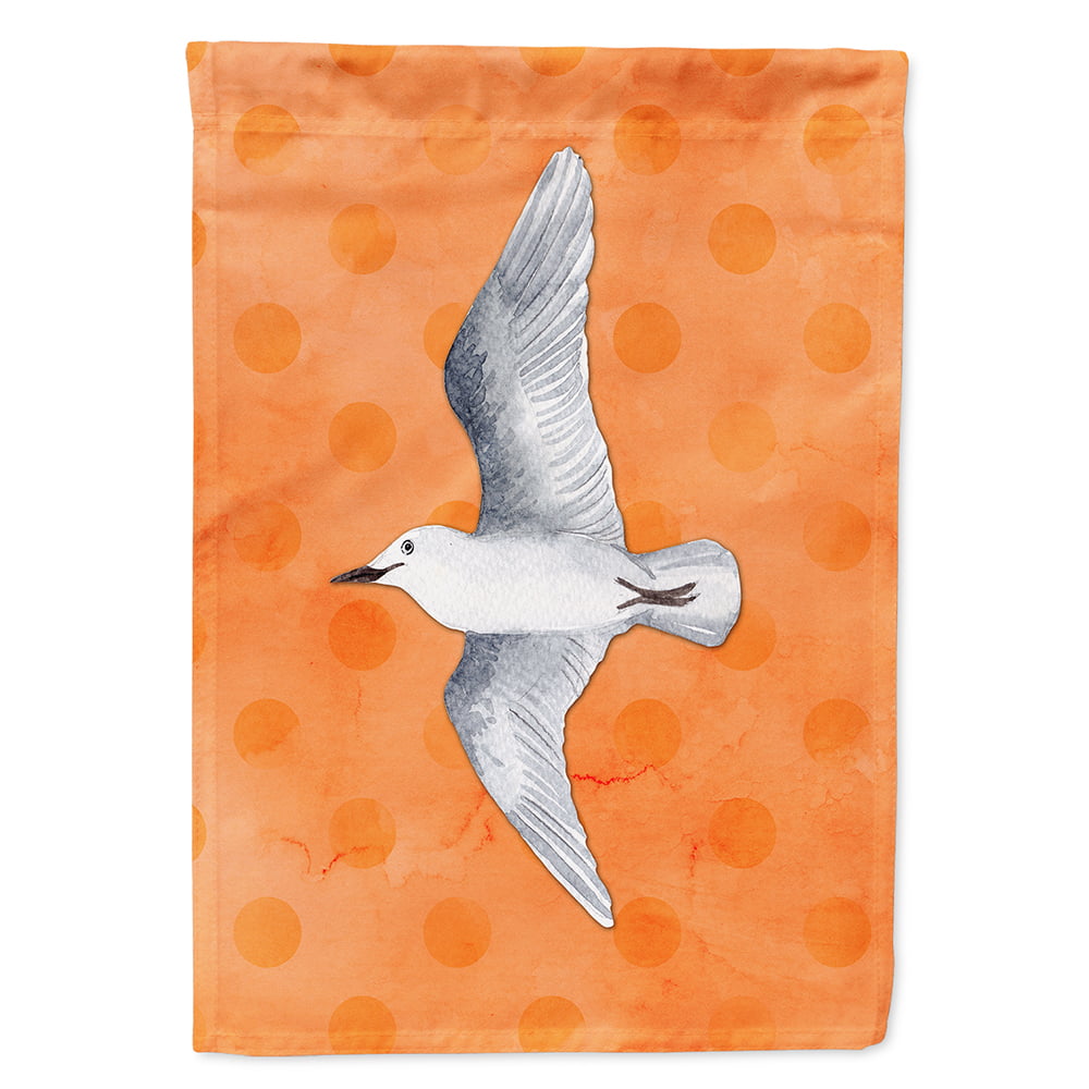 Sea Gull Orange Polkadot Flag Canvas - House Size