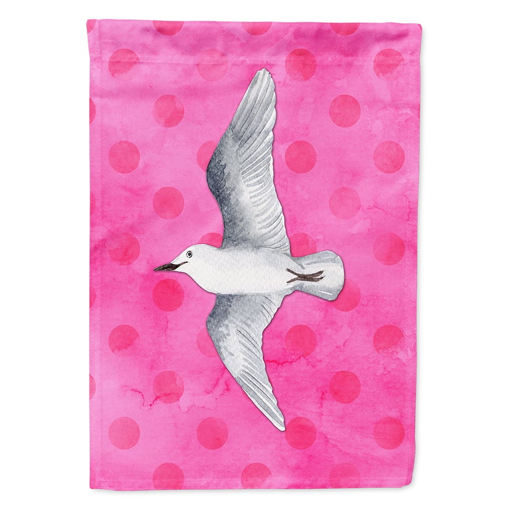 BB8229CHF Sea Gull Pink Polkadot Flag Canvas, House Size