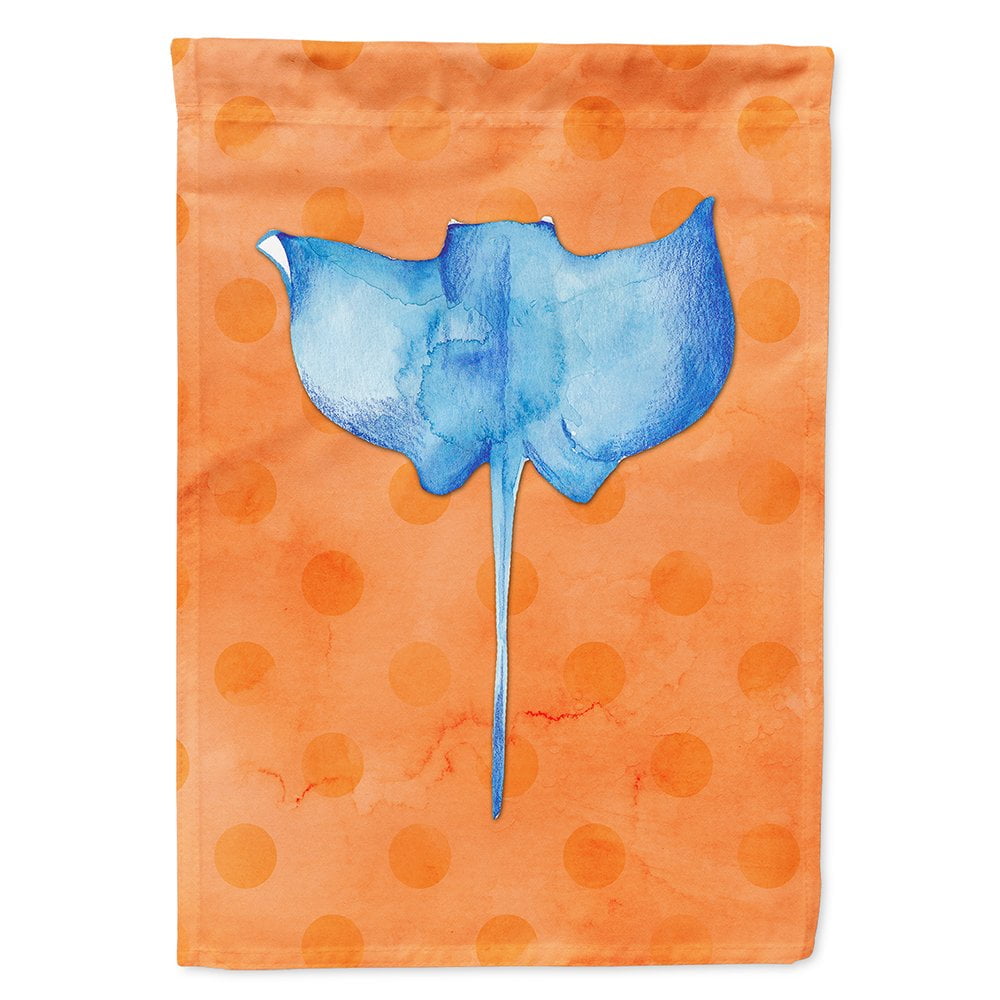 Sting Ray Orange Polkadot Flag Canvas - House Size