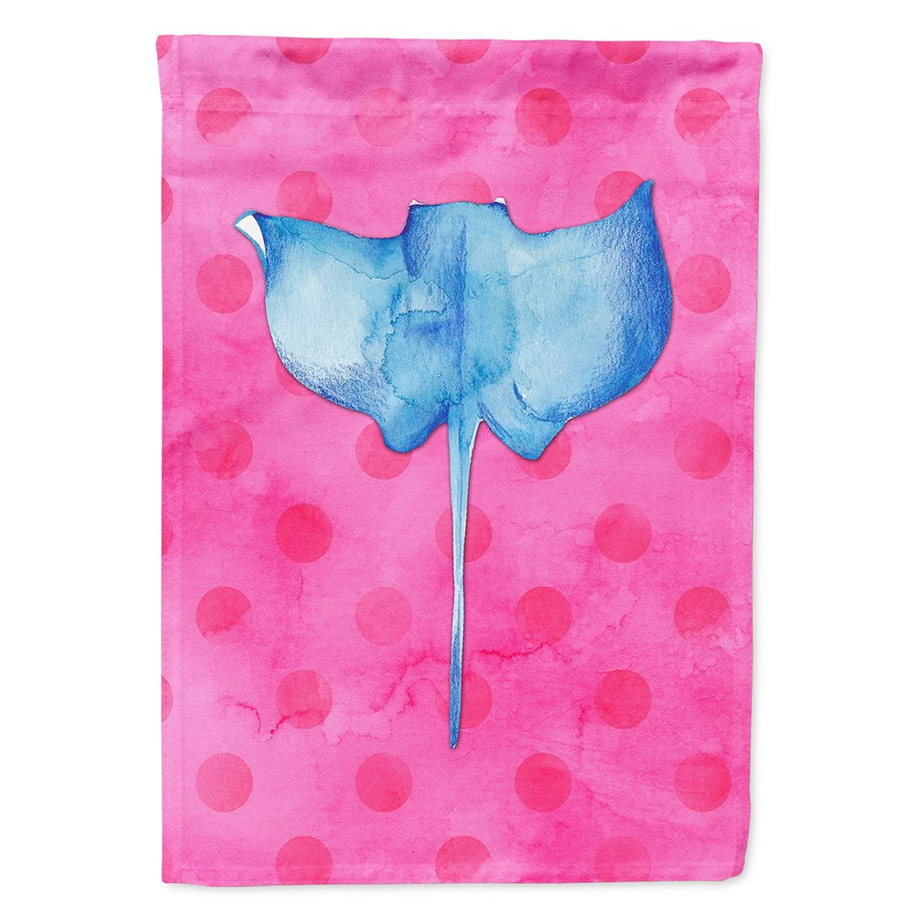 Sting Ray Pink Polkadot Flag Canvas - House Size