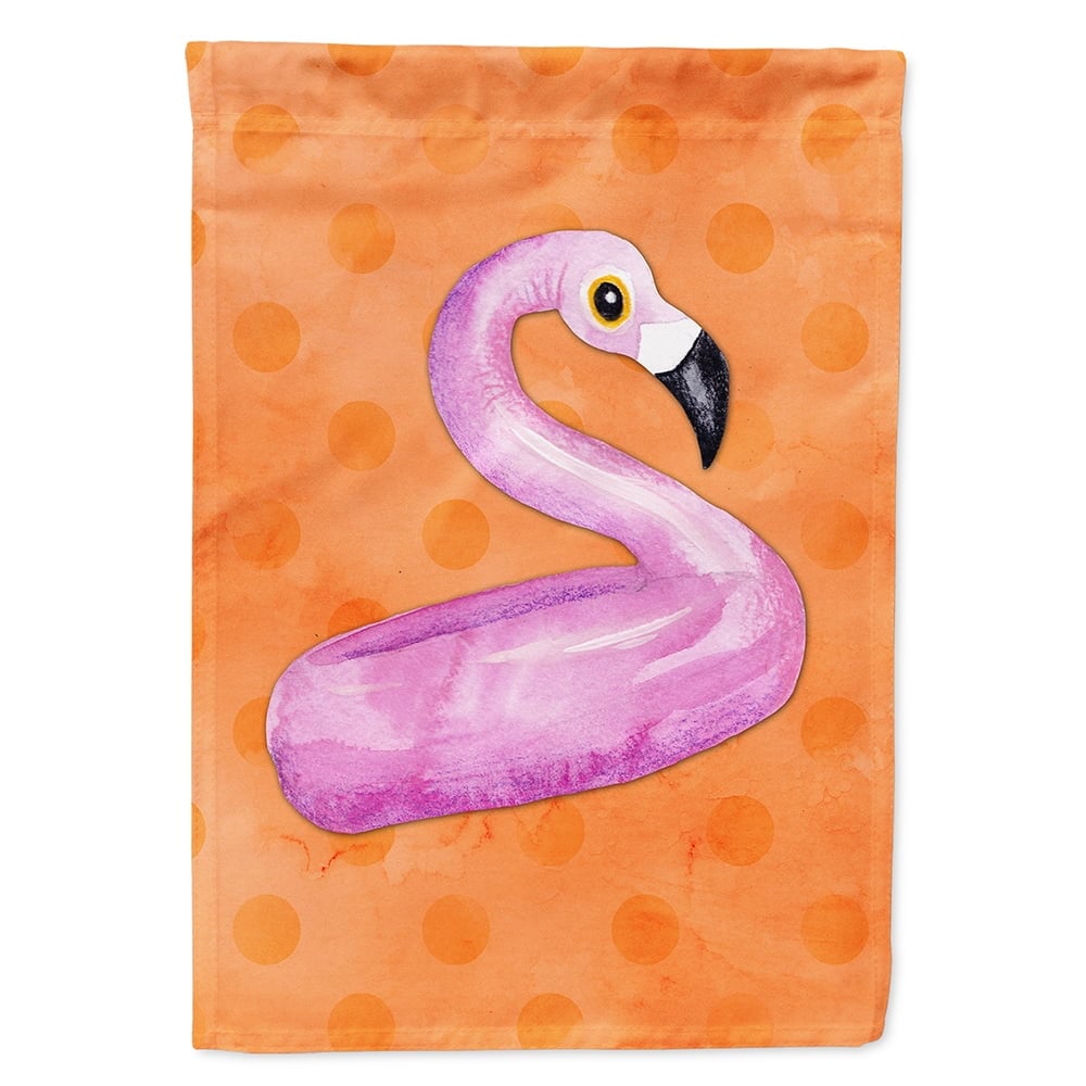 Flamingo Floaty Orange Polkadot Flag Canvas - House Size