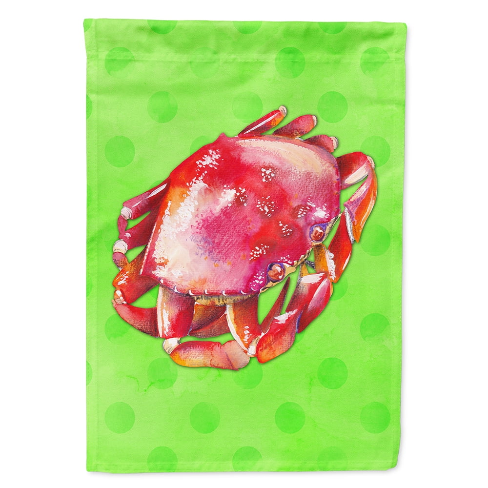 Crab Green Polkadot Flag Canvas - House Size