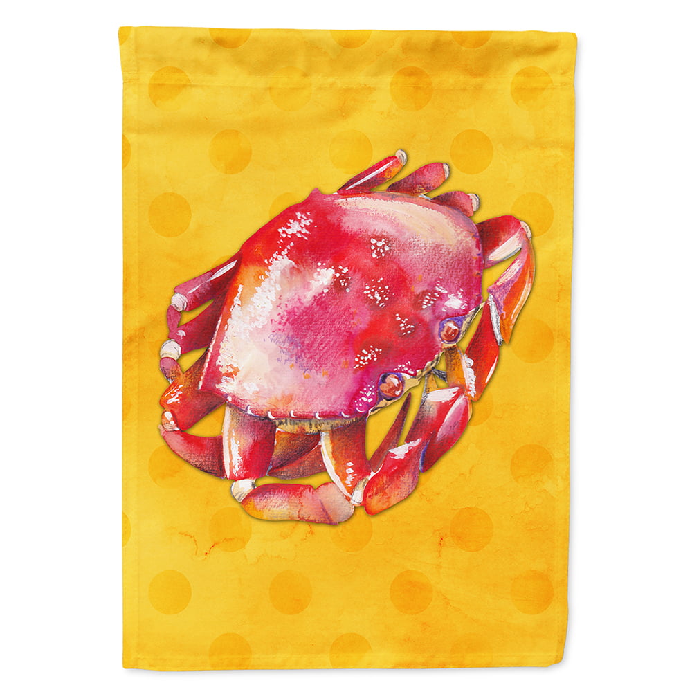 Crab Yellow Polkadot Flag Canvas - House Size
