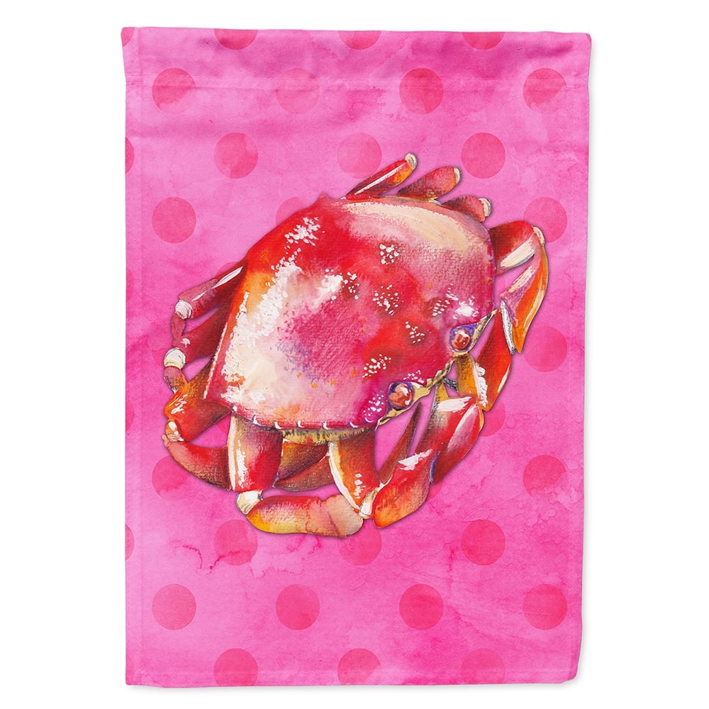Crab Pink Polkadot Flag Canvas - House Size