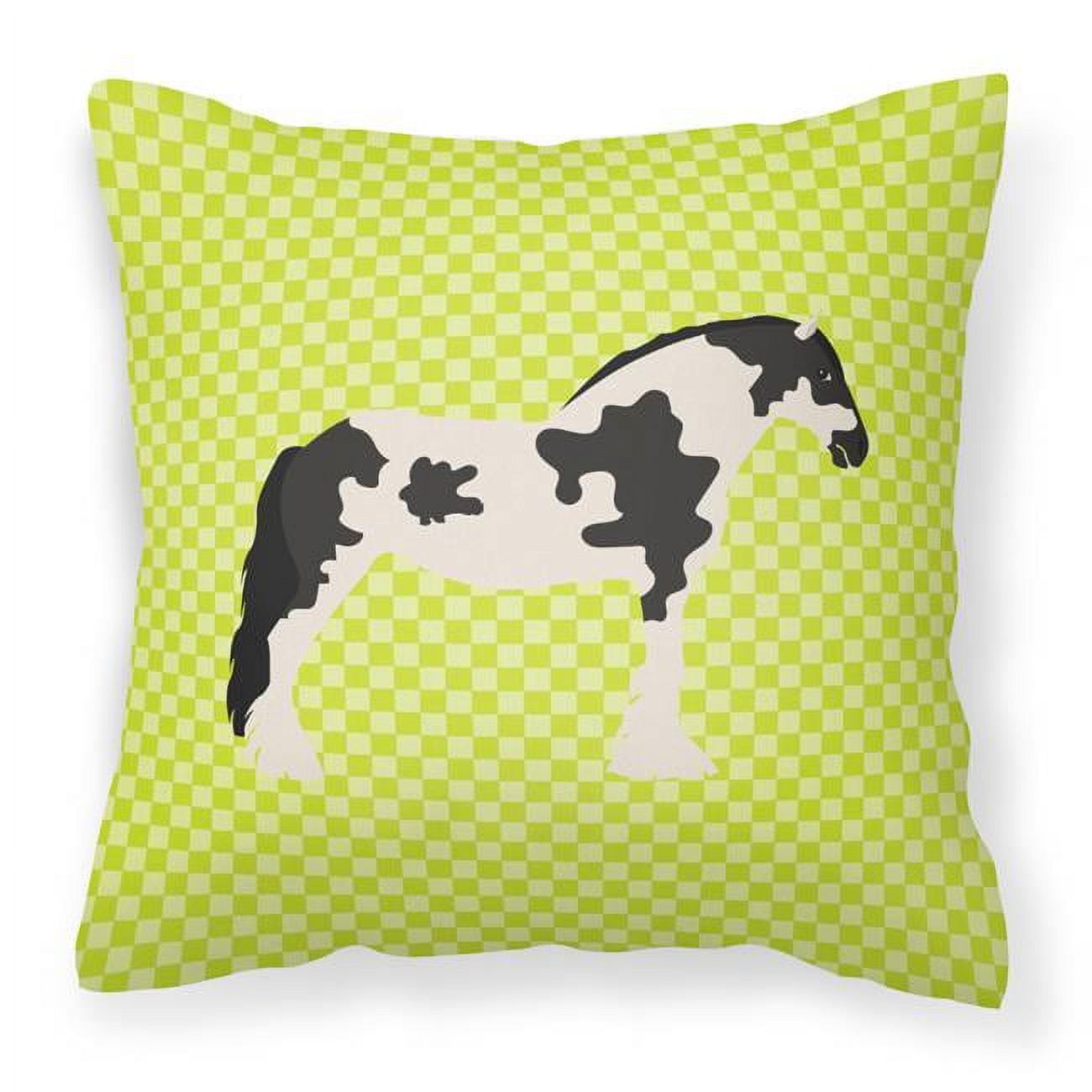Picture of Carolines Treasures BB7738PW1818 Cyldesdale Horse Green Fabric Decorative Pillow, 18 x 18 in.