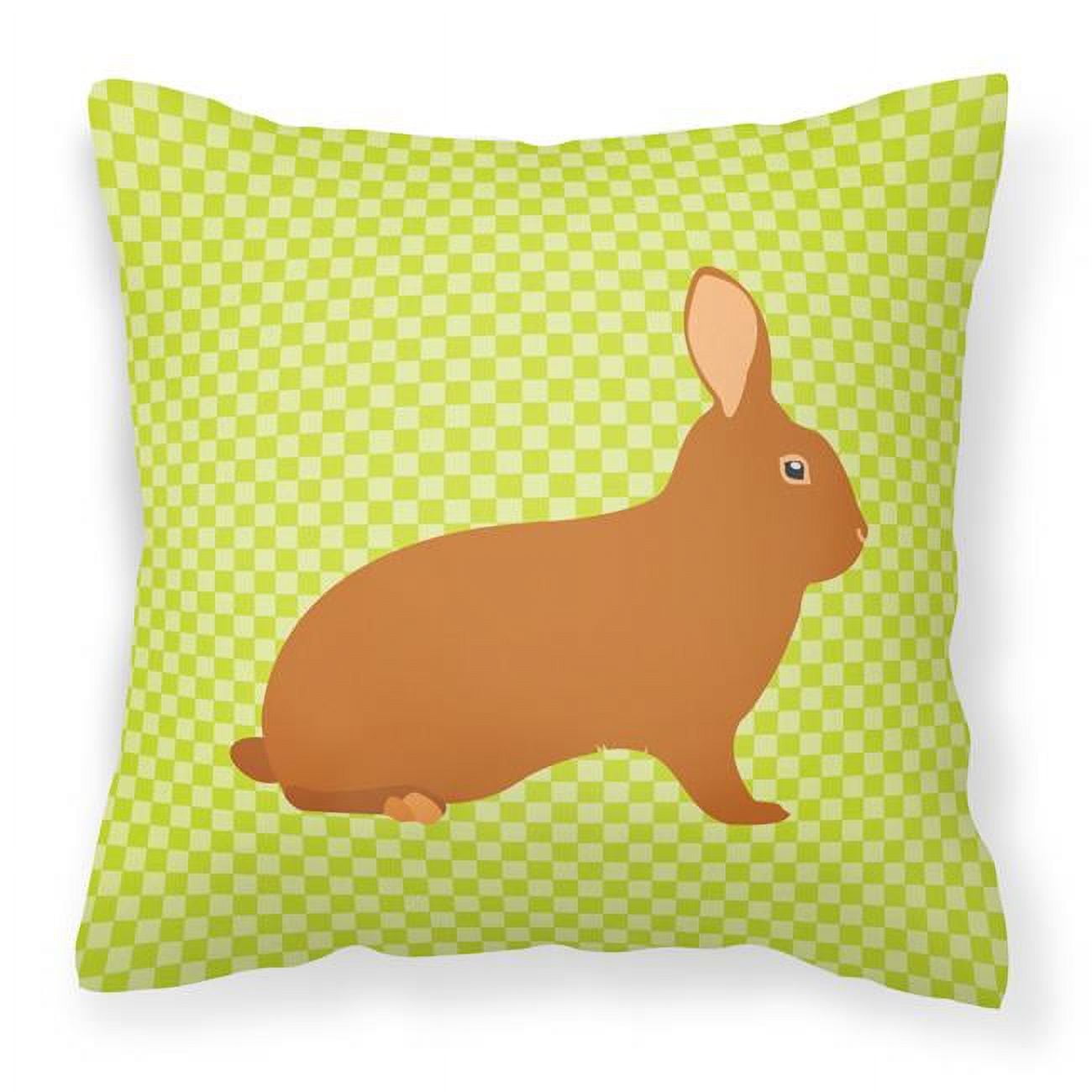 Rex Rabbit Green Fabric Decorative Pillow - 18 x 18 in.