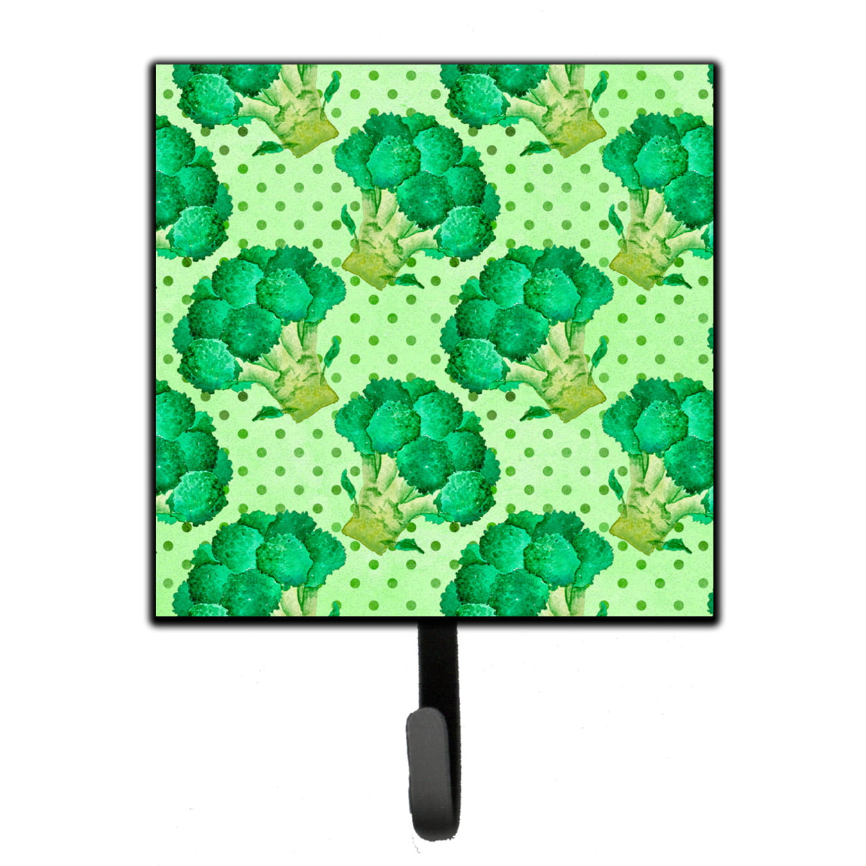 Watercolor Broccoli Leash or Key Holder 4.25 x 1 x 7 in.