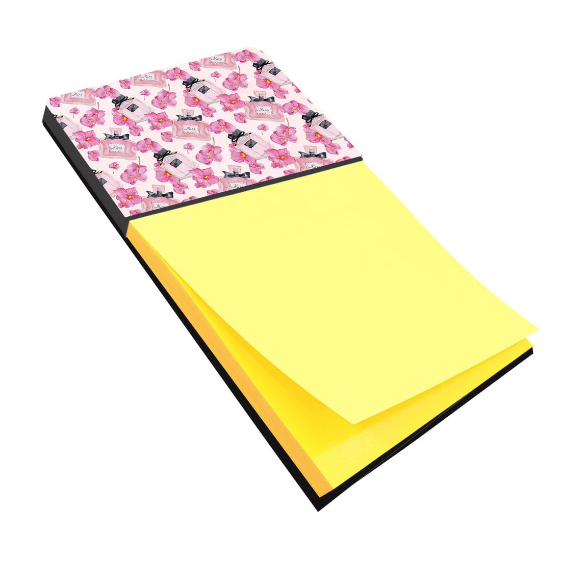 BB7510SN Watercolor Pink Flowers & Perfume Sticky Note Holder