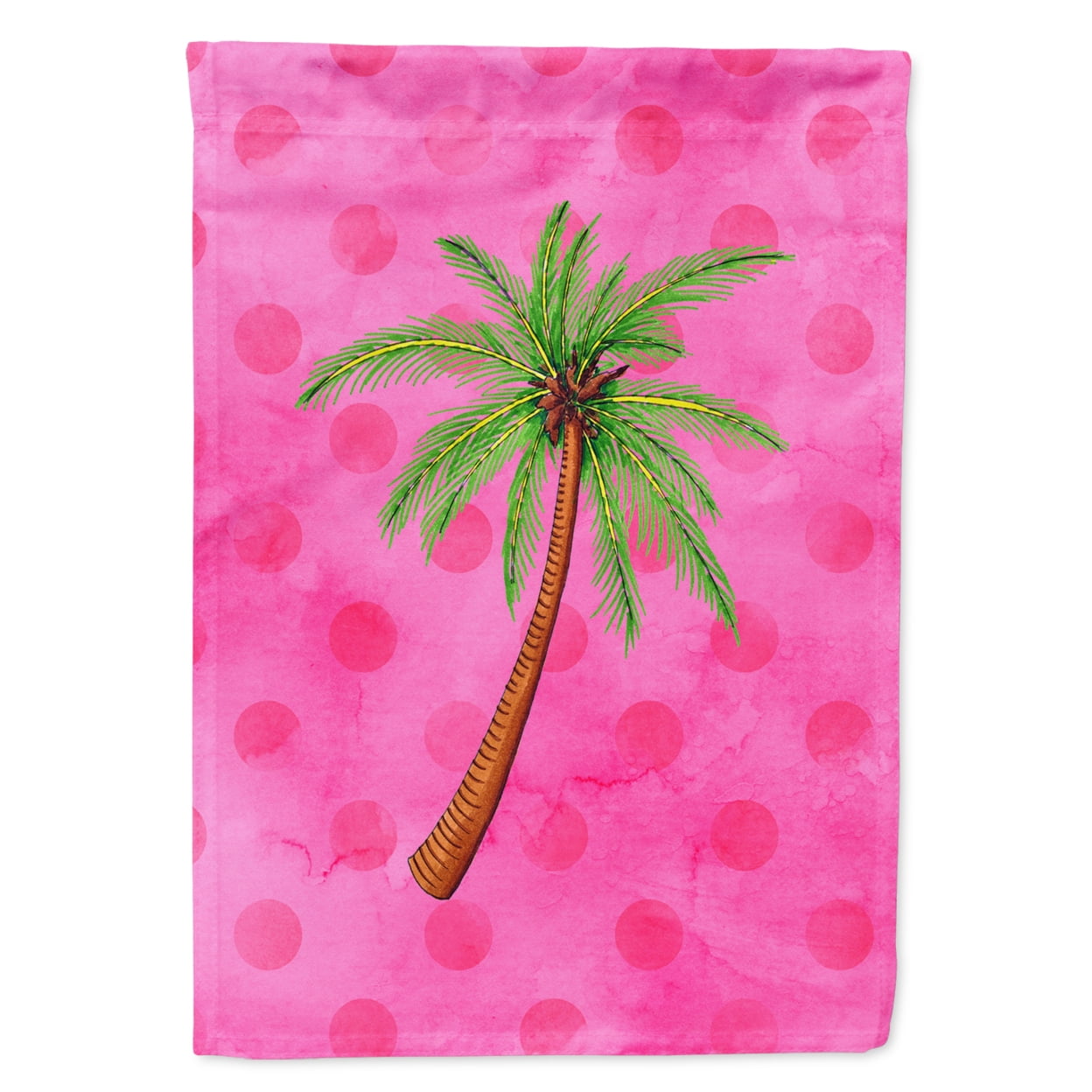 Palm Tree Pink Polkadot Flag - Garden Size