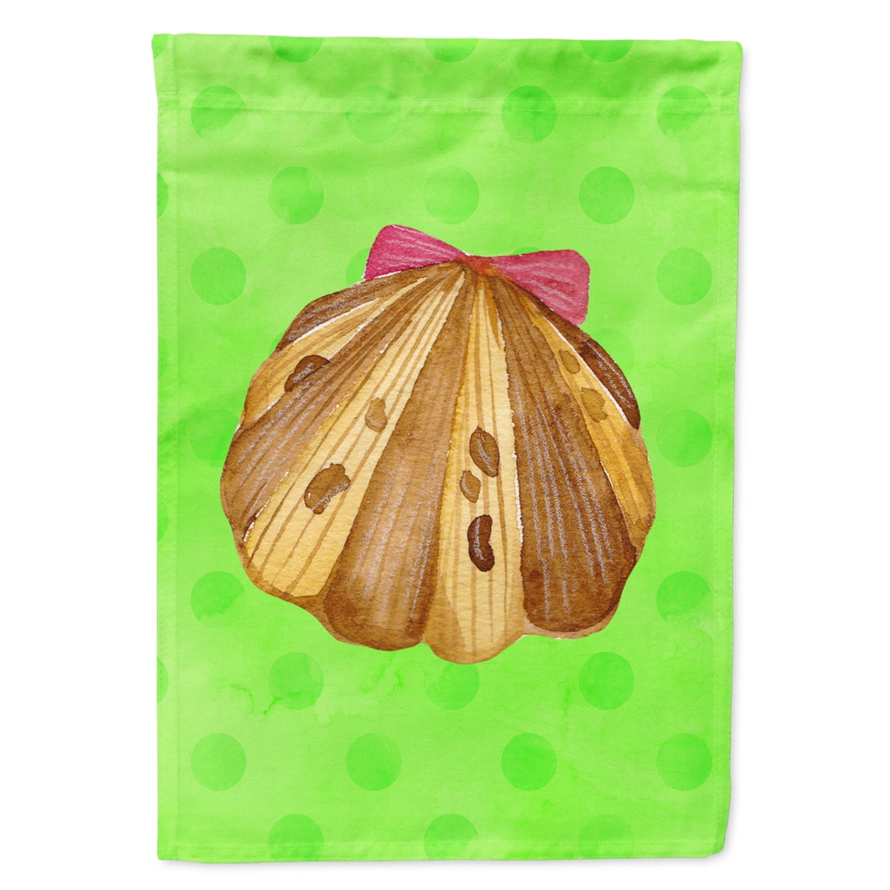 Sea Shell Green Polkadot Flag - Garden Size