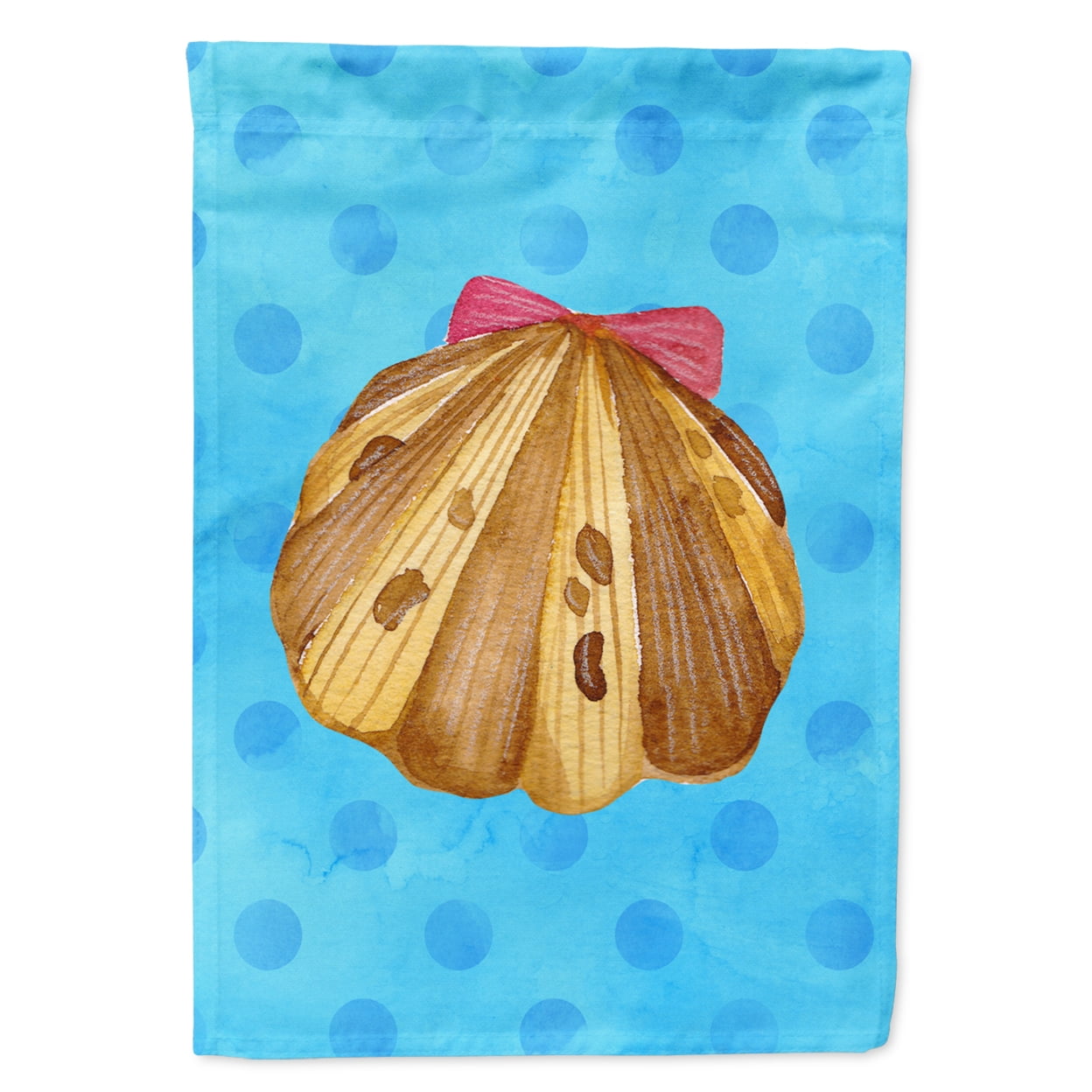 Sea Shell Blue Polkadot Flag - Garden Size