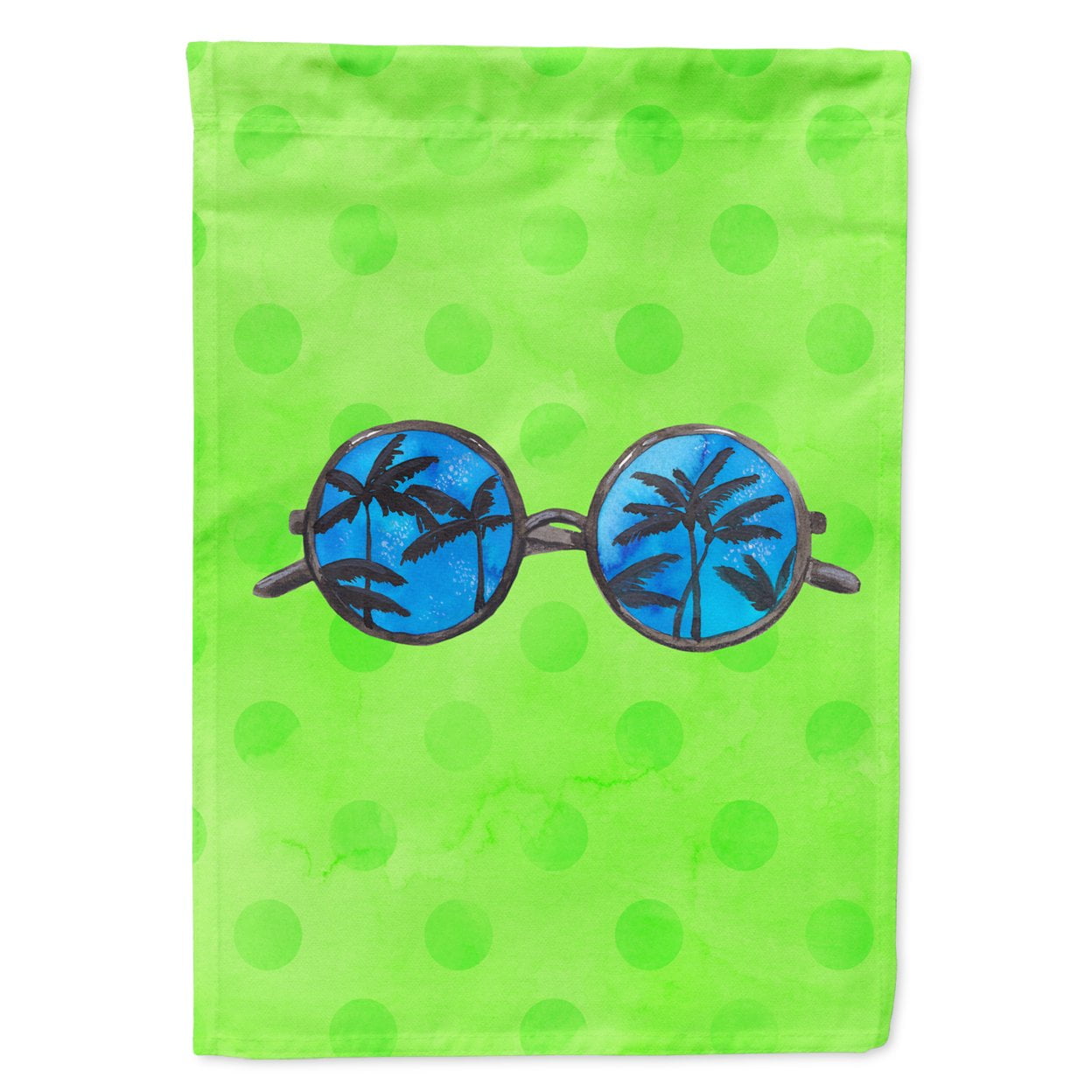 Sunglasses Green Polkadot Flag - Garden Size