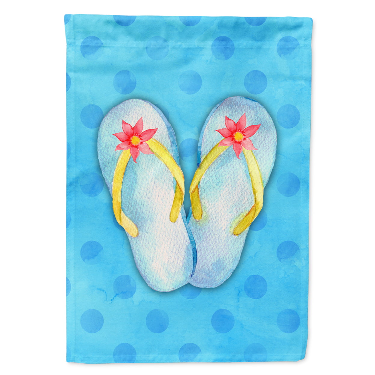 Flip Flops Blue Polkadot Flag - Garden Size