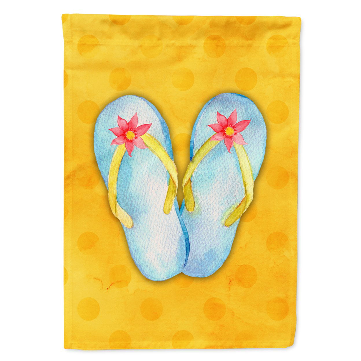 Flip Flops Yellow Polkadot Flag - Garden Size