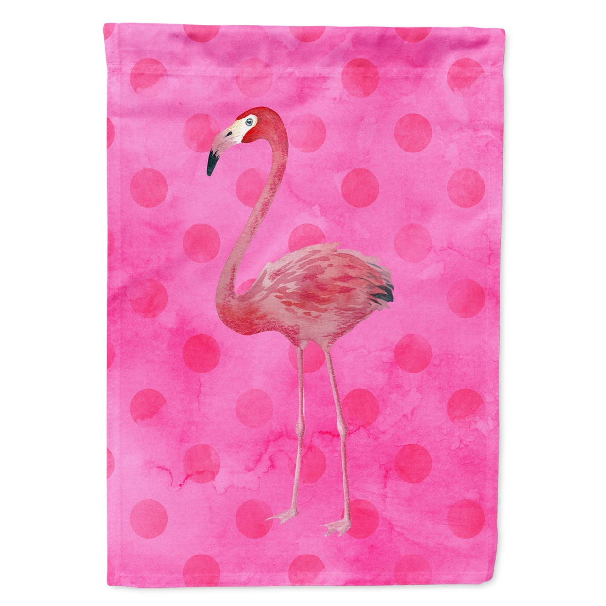 Flamingo Pink Polkadot Flag, Garden Size