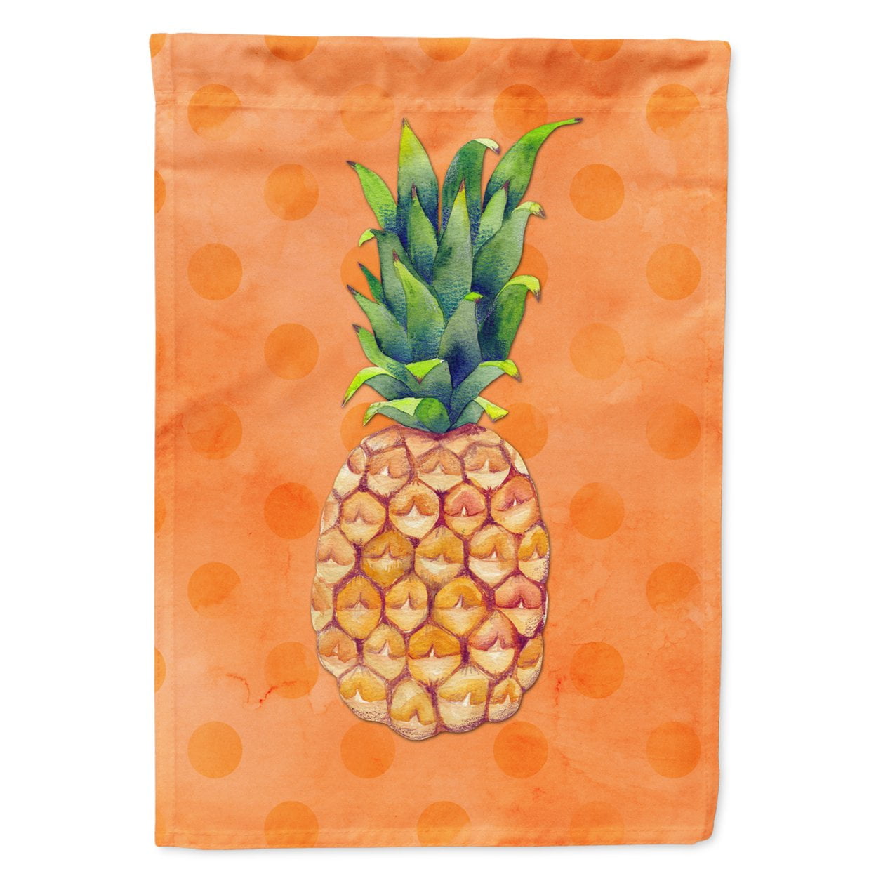 BB8193GF Pineapple Orange Polkadot Flag, Garden Size