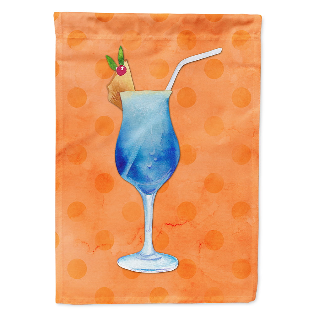 Summer Cocktail Orange Polkadot Flag - Garden Size