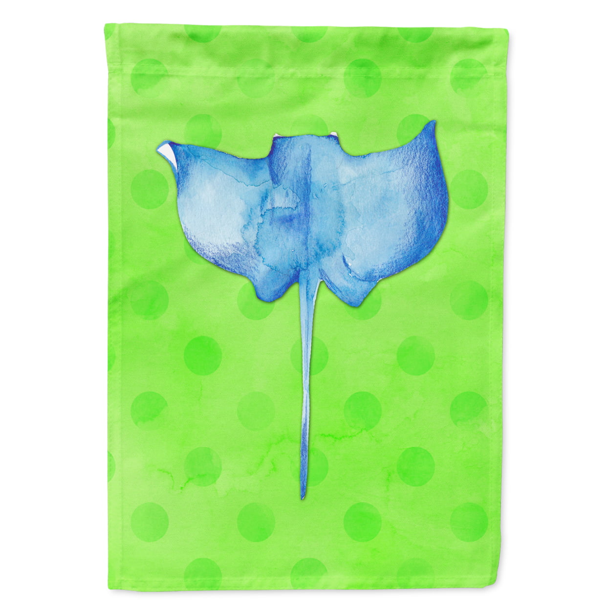 Sting Ray Green Polkadot Flag - Garden Size