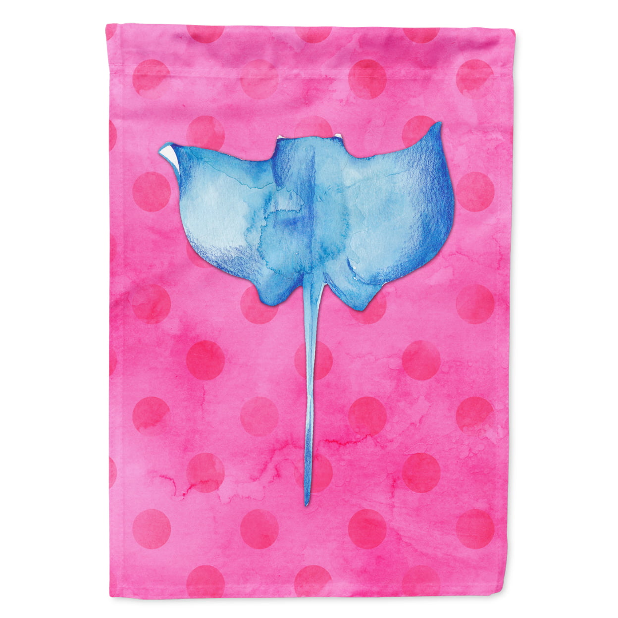 BB8239GF Sting Ray Pink Polkadot Flag, Garden Size