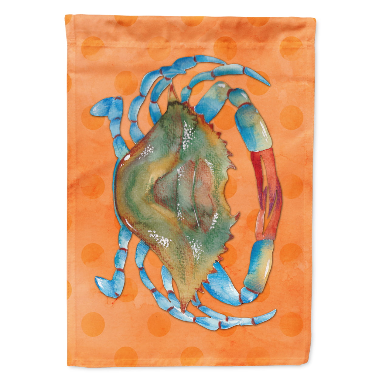 Blue Crab Orange Polkadot Flag - Garden Size